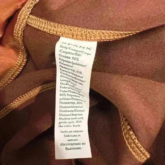 SPANX Faux Suede Leggings High Rise Rich Caramel Size Medium - Picture 12 of 12